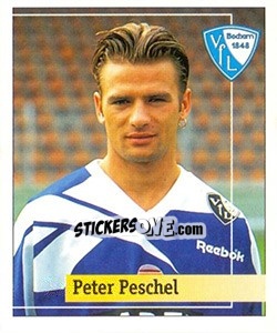 Sticker Peter Peschel - German Football Bundesliga 1994-1995. Final phase - Panini