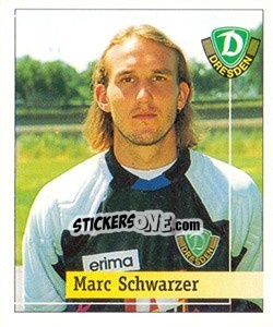 Sticker Marc Schwarzer - German Football Bundesliga 1994-1995. Final phase n. 169 - Panini