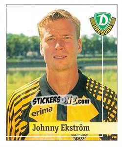 Sticker Johnny Ekström - German Football Bundesliga 1994-1995. Final phase n. 179 - Panini