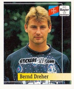 Cromo Bernd Dreher - German Football Bundesliga 1994-1995. Final phase - Panini