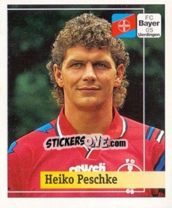 Sticker Heiko Peschke - German Football Bundesliga 1994-1995. Final phase n. 184 - Panini