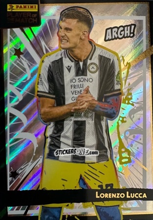Sticker Lorenzo Lucca - Serie A Player of The Match 2024-2025
 n. 159 - Panini