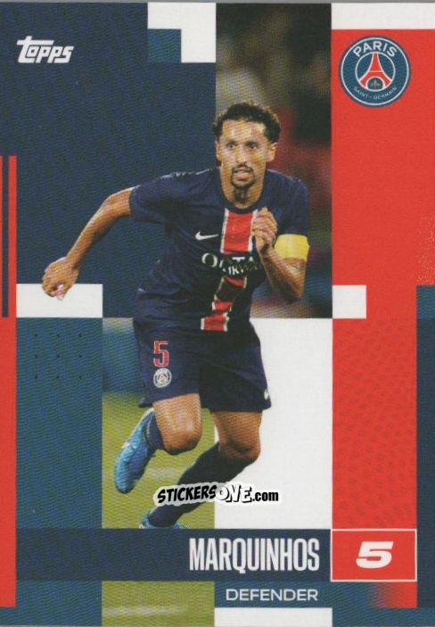 Sticker Marquinhos - Paris Saint-Germain 2024-2025 Team Set
 n. 6 - Topps
