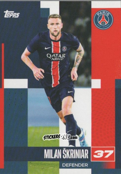 Cromo Milan Škriniar - Paris Saint-Germain 2024-2025 Team Set
 n. 8 - Topps
