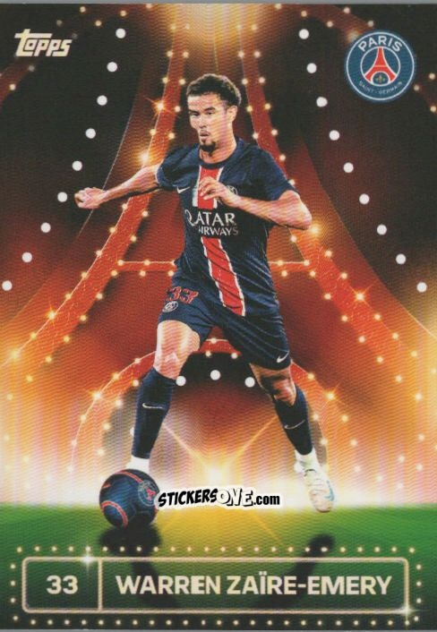 Cromo Warren Zaïre-Emery - Paris Saint-Germain 2024-2025 Team Set
 n. 26 - Topps
