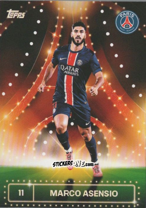 Cromo Marco Asensio - Paris Saint-Germain 2024-2025 Team Set
 n. 31 - Topps
