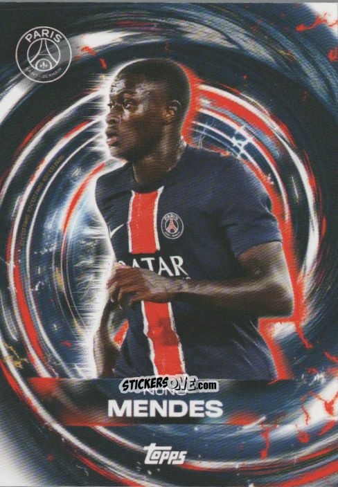 Figurina Nuno Mendes - Paris Saint-Germain 2024-2025 Team Set
 n. 40 - Topps