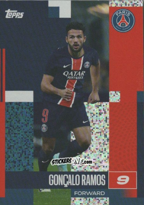 Cromo Gonçalo Ramos - Paris Saint-Germain 2024-2025 Team Set
 n. 23sf - Topps