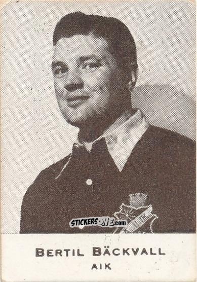 Cromo Bertil Bäckvall - Allsvenskan 1950-1951 n. 9 - Alifabolaget
