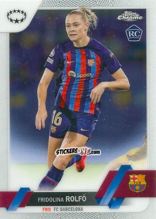 Sticker Fridolina Rolfö - UEFA Women’s Champions League Chrome 2022-2023
 n. 39 - Topps