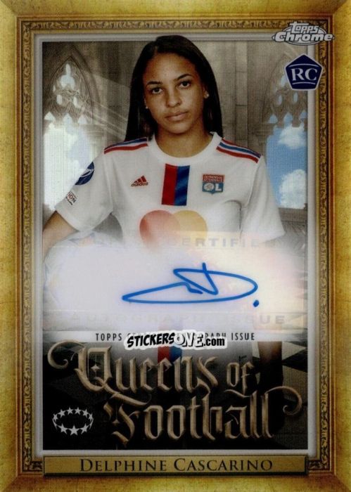 Sticker Delphine Cascarino - UEFA Women’s Champions League Chrome 2022-2023
 n. QA-9 - Topps