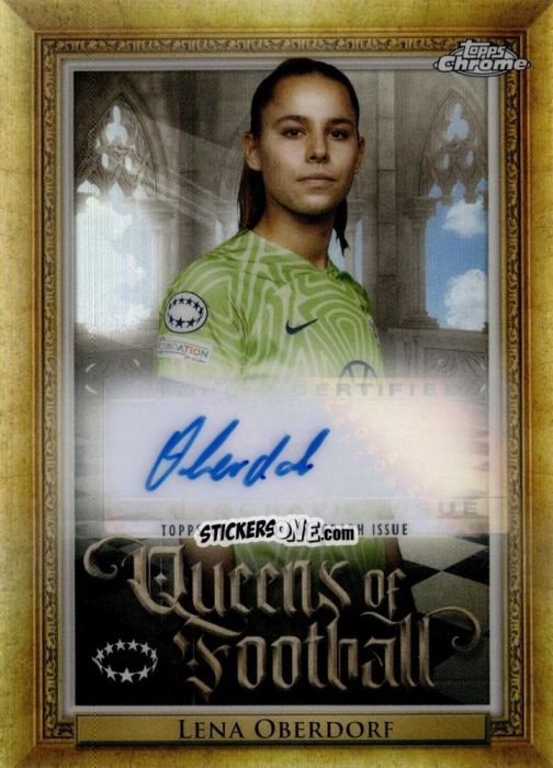 Sticker Lena Oberdorf - UEFA Women’s Champions League Chrome 2022-2023
 n. QA-15 - Topps