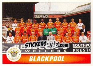 Cromo Blackpool 1996/97 Squad - 1st Division 1996-1997 - Panini