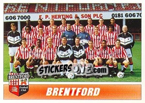 Sticker Brentford 1996/97 Squad - 1st Division 1996-1997 n. 171 - Panini