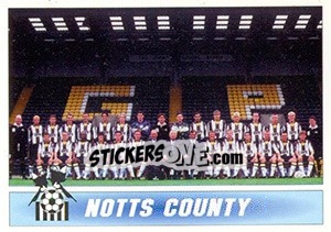 Cromo Notts County 1996/97 Squad - 1st Division 1996-1997 - Panini