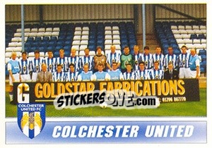 Sticker Colchester United 1996/97 Squad