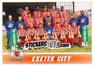 Sticker Exeter City 1996/97 Squad - 1st Division 1996-1997 - Panini