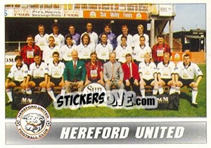 Figurina Hereford United 1996/97 Squad - 1st Division 1996-1997 n. 205 - Panini