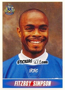 Sticker Fitzroy Simpson - 1st Division 1996-1997 n. 255 - Panini