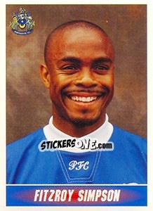 Cromo Fitzroy Simpson - 1st Division 1996-1997 - Panini