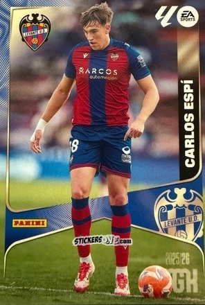 Figurina Carlos Espí - Laliga 2025-2026. Megacracks n. 215 - Panini