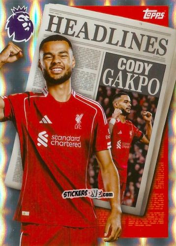 Figurina Cody Gakpo - Premier League 2026 Trading Cards
 n. 446 - Topps