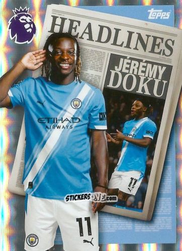 Figurina Jérémy Doku - Premier League 2026 Trading Cards
 n. 447 - Topps