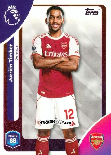 Figurina Jurriën Timber - Premier League 2026 Trading Cards
 n. 5 - Topps
