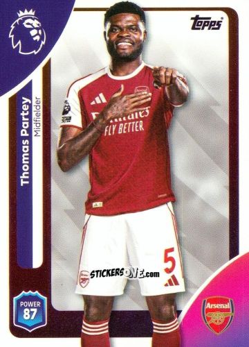 Cromo Thomas Partey - Premier League 2026 Trading Cards
 n. 7 - Topps