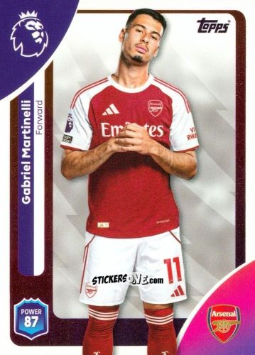Figurina Gabriel Martinelli - Premier League 2026 Trading Cards
 n. 13 - Topps