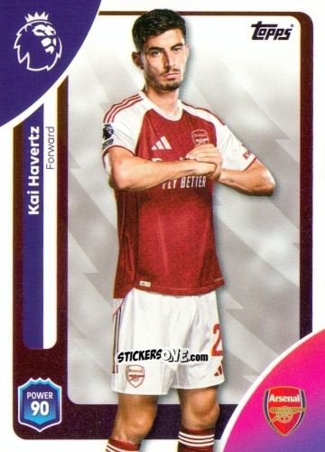 Figurina Kai Havertz - Premier League 2026 Trading Cards
 n. 15 - Topps