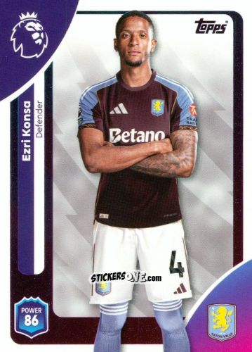 Figurina Ezri Konsa - Premier League 2026 Trading Cards
 n. 22 - Topps