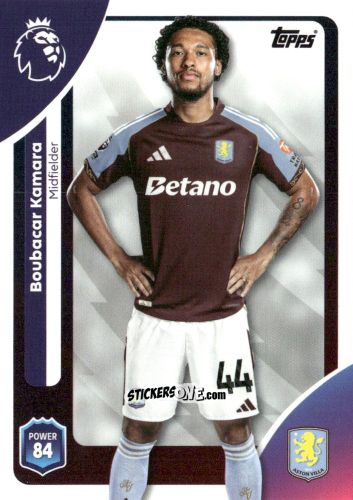 Figurina Boubacar Kamara - Premier League 2026 Trading Cards
 n. 25 - Topps