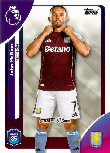 Figurina John McGinn - Premier League 2026 Trading Cards
 n. 27 - Topps