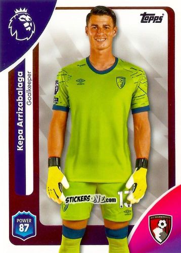 Figurina Kepa Arrizabalaga - Premier League 2026 Trading Cards
 n. 38 - Topps