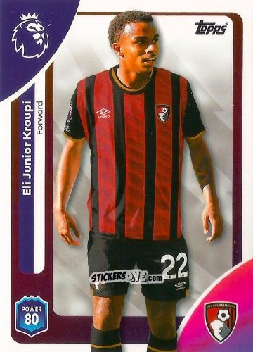 Figurina Eli Junior Kroupi - Premier League 2026 Trading Cards
 n. 49 - Topps