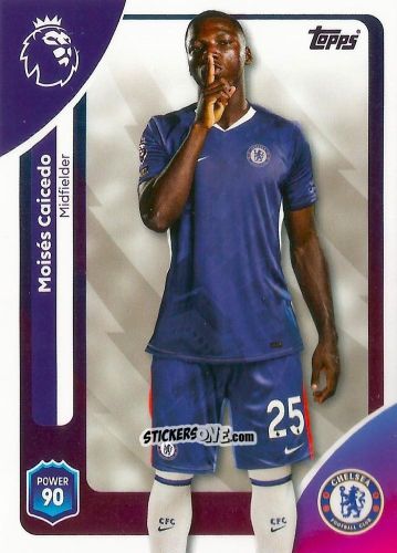 Cromo Moisés Caicedo - Premier League 2026 Trading Cards
 n. 98 - Topps