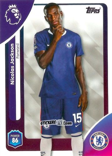 Cromo Nicolas Jackson - Premier League 2026 Trading Cards
 n. 104 - Topps