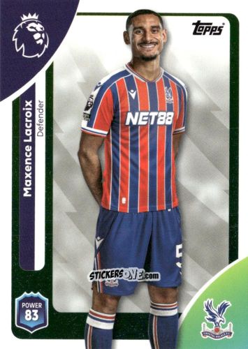 Sticker Maxence Lacroix - Premier League 2026 Trading Cards
 n. 113 - Topps