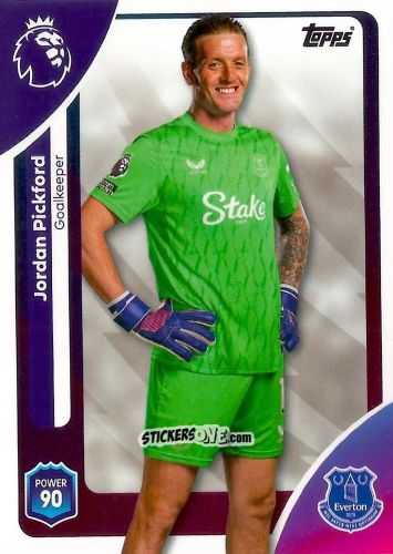 Cromo Jordan Pickford - Premier League 2026 Trading Cards
 n. 128 - Topps