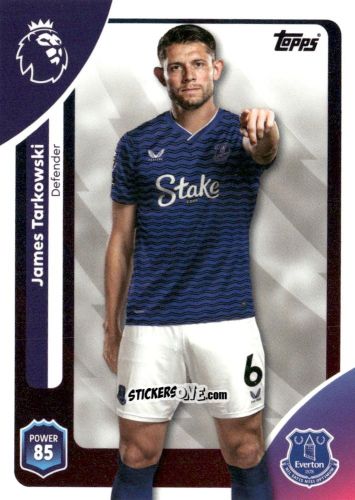 Figurina James Tarkowski - Premier League 2026 Trading Cards
 n. 129 - Topps