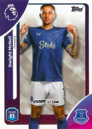 Sticker Dwight McNeil - Premier League 2026 Trading Cards
 n. 138 - Topps