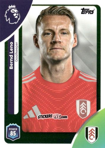 Sticker Bernd Leno - Premier League 2026 Trading Cards
 n. 146 - Topps