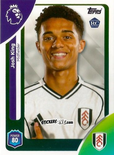 Sticker Josh King - Premier League 2026 Trading Cards
 n. 152 - Topps