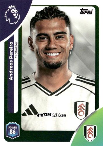 Cromo Andreas Pereira - Premier League 2026 Trading Cards
 n. 153 - Topps