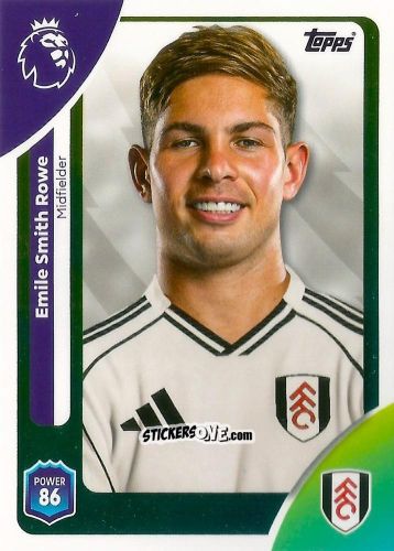 Cromo Emile Smith Rowe - Premier League 2026 Trading Cards
 n. 155 - Topps