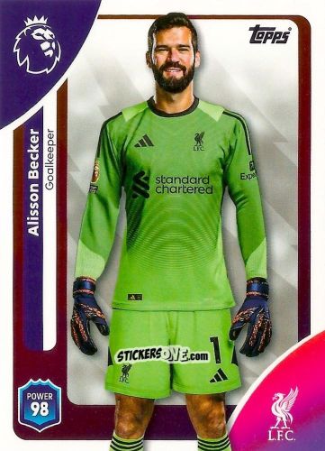 Sticker Alisson Becker - Premier League 2026 Trading Cards
 n. 164 - Topps