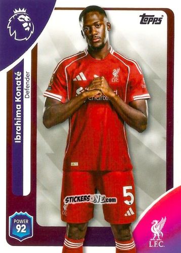 Figurina Ibrahima Konaté - Premier League 2026 Trading Cards
 n. 166 - Topps