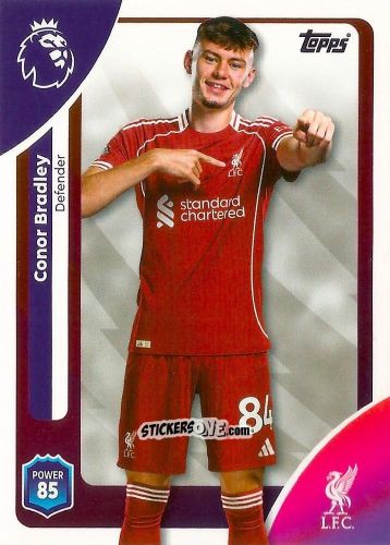 Figurina Conor Bradley - Premier League 2026 Trading Cards
 n. 168 - Topps