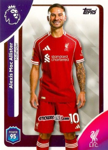 Figurina Alexis Mac Allister - Premier League 2026 Trading Cards
 n. 170 - Topps